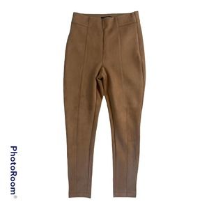 Ann Taylor Brown Faux Suede Leggings. 2P